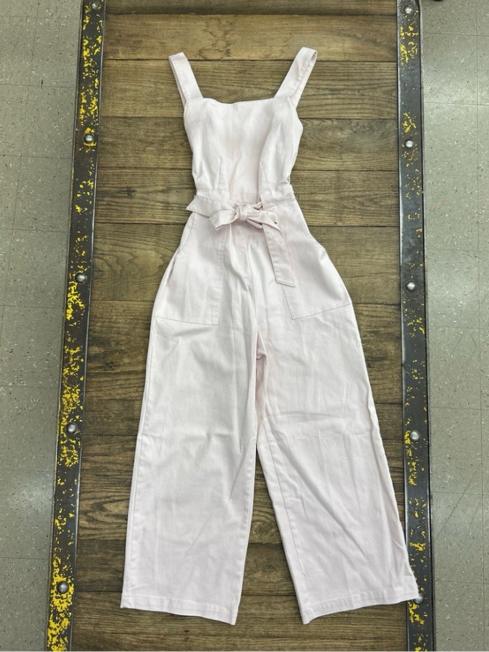 Copper Key Pale Pink Wide-Leg Tie-Waist Jumpsuit